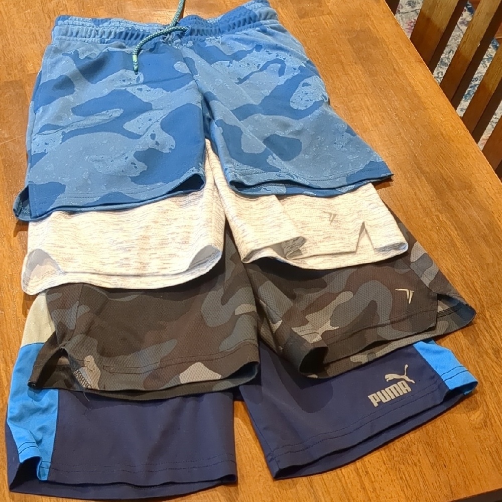 Puma Blue and Gray Athletic Shorts Lightweight Comfort